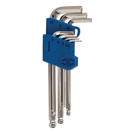 [15548] Paquete de 7 llaves allen milimetricas punta de bola