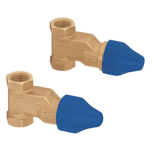 [49146] Par de llaves de bronce roscables para regadera sin manerales