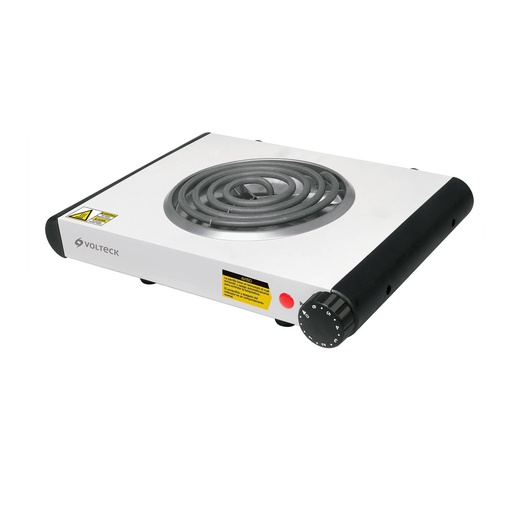 [48126] Parrilla electrica cuadrada color blanco de 1 resistencia