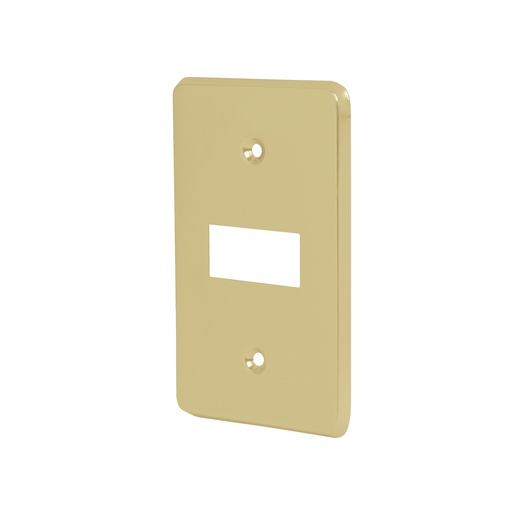 [46435] Placa de 1 modulo color aluminio economica
