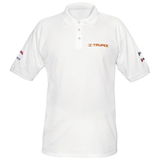 [60451] Playera para caballero blanca tipo polo talla extra extra grande