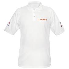 [60454] Playera para caballero blanca tipo polo talla mediana