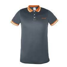 [61082] Playera para caballero gris tipo polo talla mediana