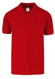 [PLA15060] Playera para caballero roja tipo polo talla grande