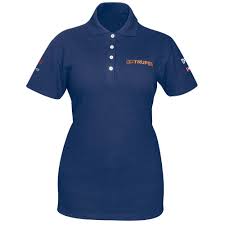 [60473] Playera para dama azul marino tipo polo talla mediana