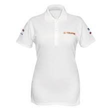 [60468] Playera para dama blanca tipo polo talla chica