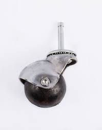 [ROD03013] Rodaja tipo esfera espiga para madera plastica cromada de 1 1/4"