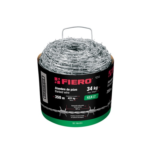 [44886] Rollo de 350 mts de alambre de puas C-12 