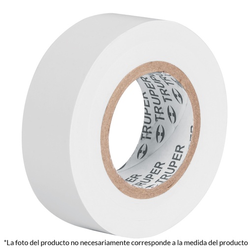 [12506] Rollo de cinta de aislar de 3/4" x 18 mts blanca