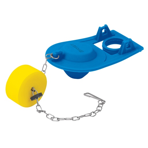 [49362] Sapo rojo para wc con cadena de acero inoxidable de 2"