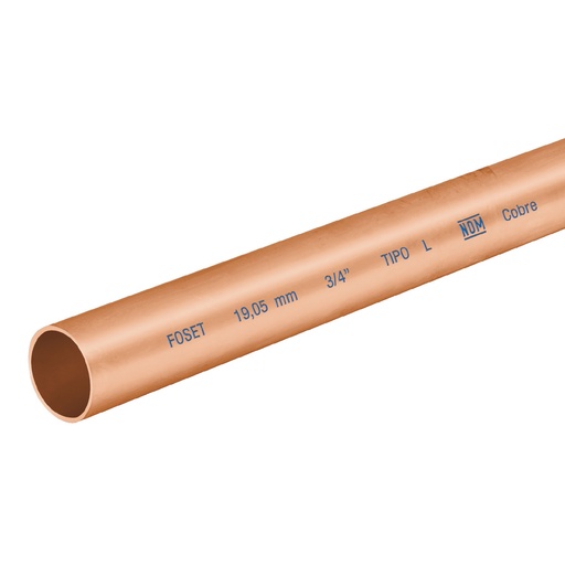 [41272] Tubo de cobre tipo "L" para gas 3/4" x 3 mts