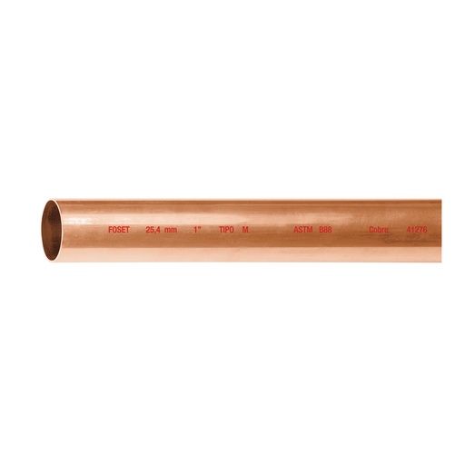 [41276] Tubo de cobre tipo "M" para agua 1" x 3 mts