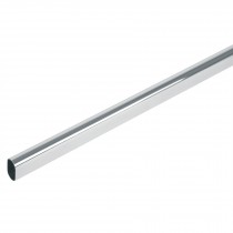 [48977] Tubo ovalado para closet de acero cromado de 3 mts