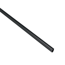 [46584] Tubo ovalado para closet de acero negro de 3 mts