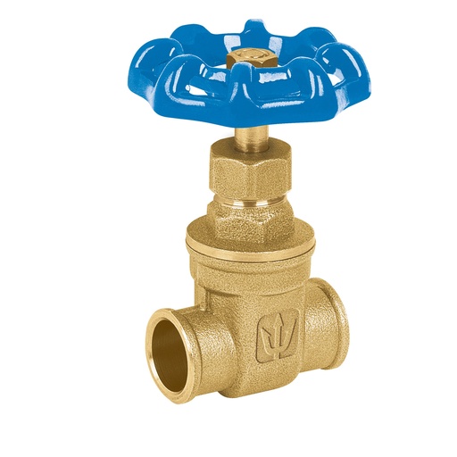 [49023] Valvula latón tipo compuerta soldable de 1/2"