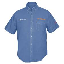 [60343] Camisa para caballero de mezclilla manga corta talla extra grande