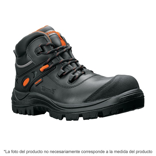[15495] Botas de piel negra dielectricas con casquillo #28