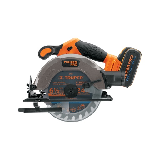 [103256] Sierra circular 6-1/2" 20V 1 bateria 4Ah profecional