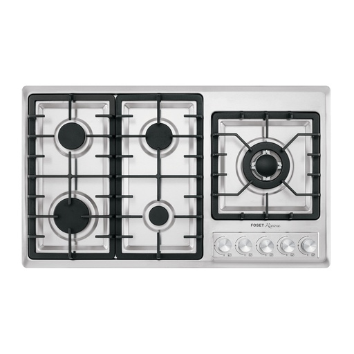 [48319] Parrilla gas empotrable 90cm 5 quem lateral inox Riviera 