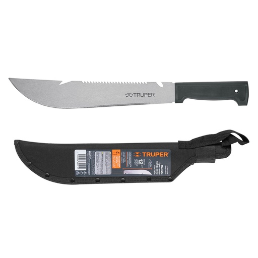 [15870] Machete rambo cacha inyectada negra con funda 12"