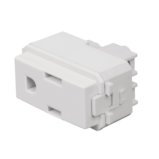 [48131] Contacto de empotrar sencillo blanco aterrizado italiana